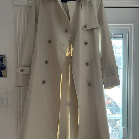 Uniqlo Jackets & Blazers - Uniqlo Cream Double-Breasted Trench Coat
